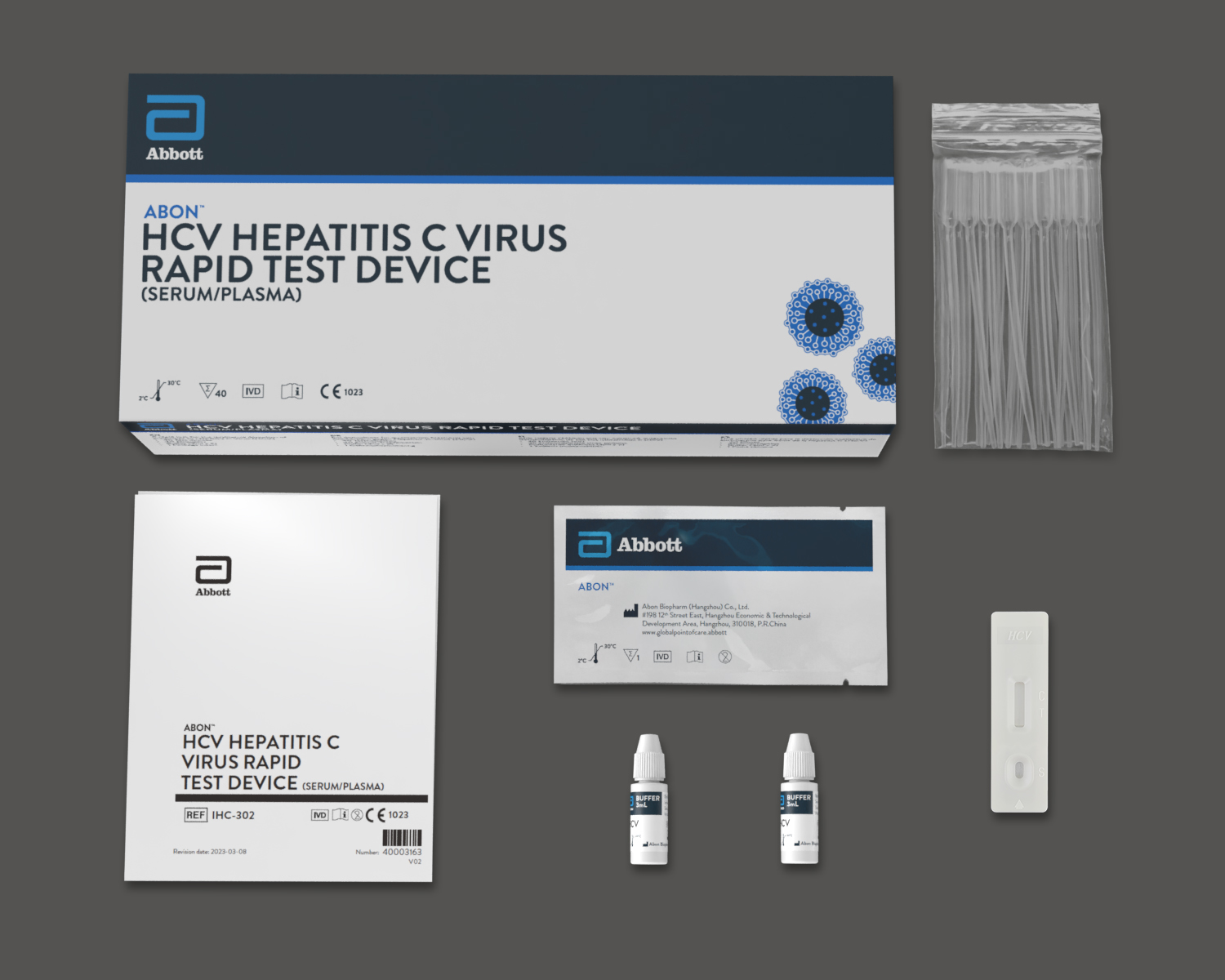 Khay thử xét nghiệm định tính kháng thể kháng HCV